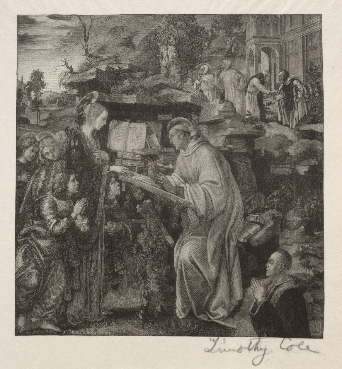 Viejos maestros italianos: La Madonna apareciendo a San Bernardo, 1888-1892 de Timothy Cole