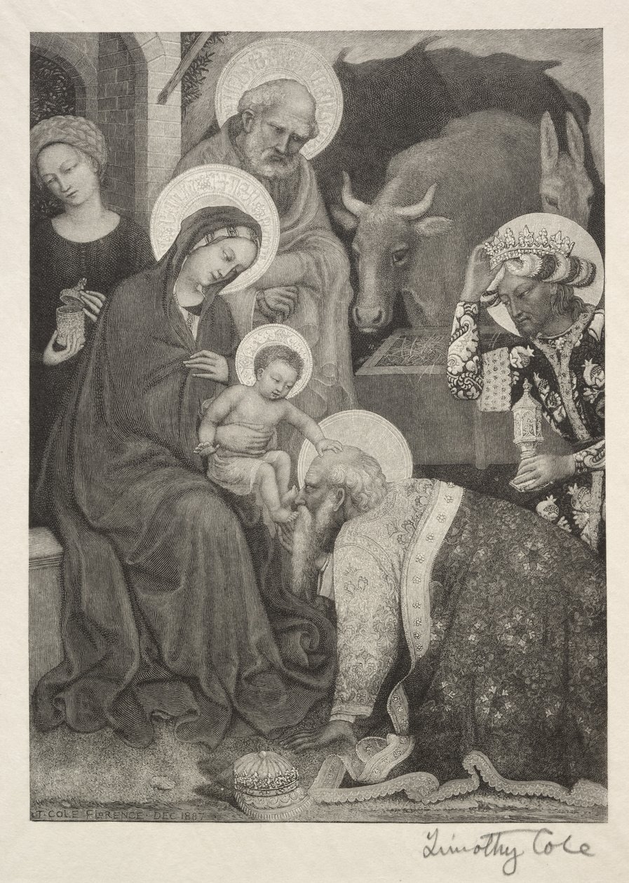 Viejos maestros italianos: La adoración de los magos, 1887 de Timothy Cole