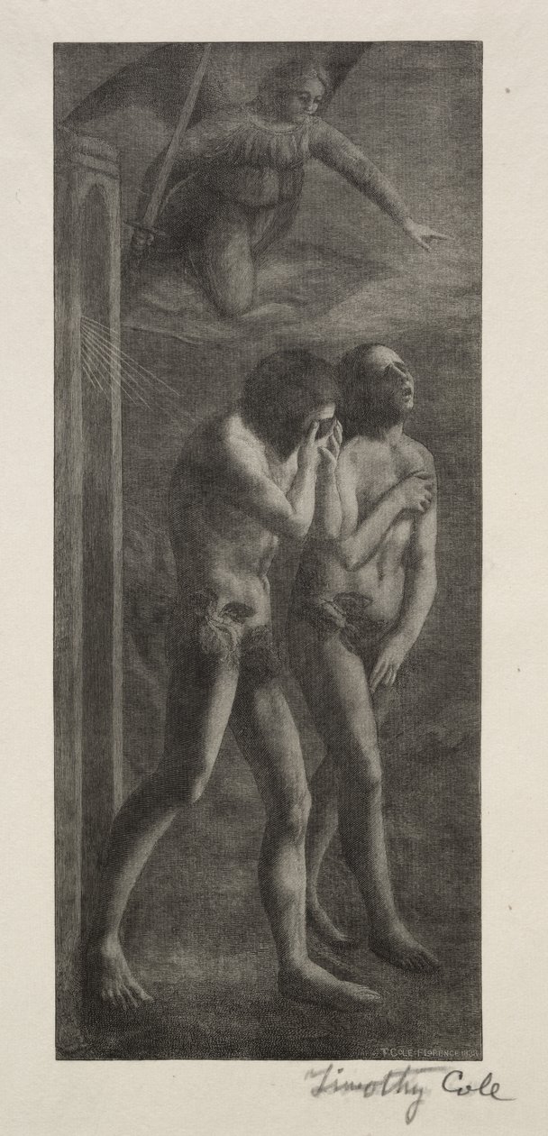 Viejos maestros italianos: La expulsión del paraíso, 1888 de Timothy Cole