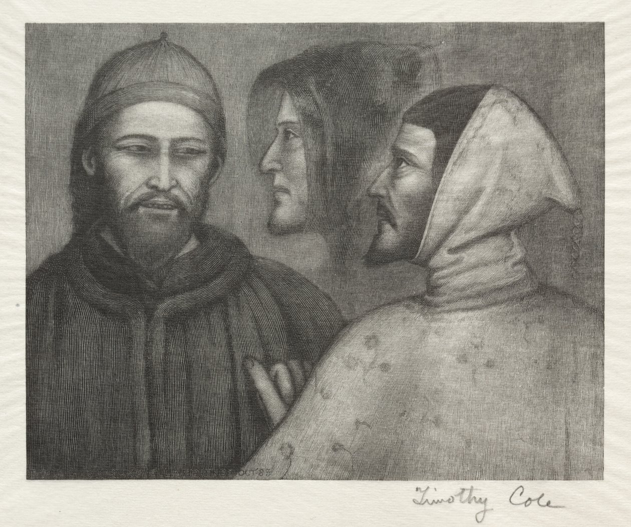 Viejos maestros italianos: Tres cabezas, 1885 de Timothy Cole