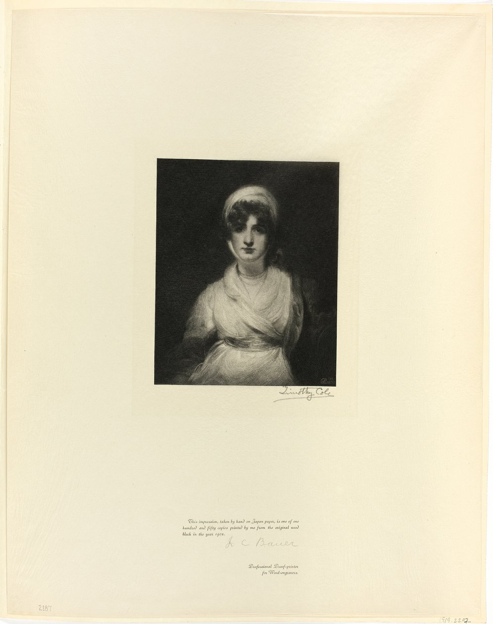 Retrato de la Sra. Siddons, de Old English Masters de Timothy Cole