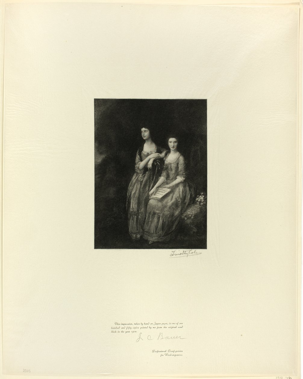 Las hermanas: Sra. Sheridan y Sra. Tickell, de Maestros Ingleses Antiguos de Timothy Cole