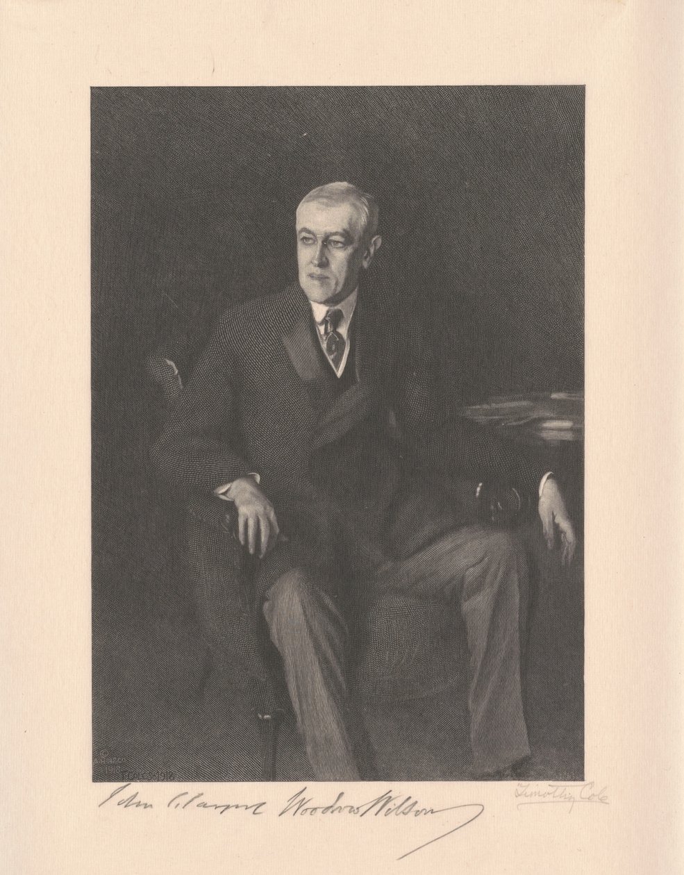 Woodrow Wilson de Timothy Cole, after John Singer Sargent