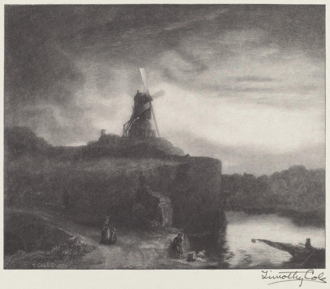 El Molino de Timothy Cole after Rembrandt van Rijn