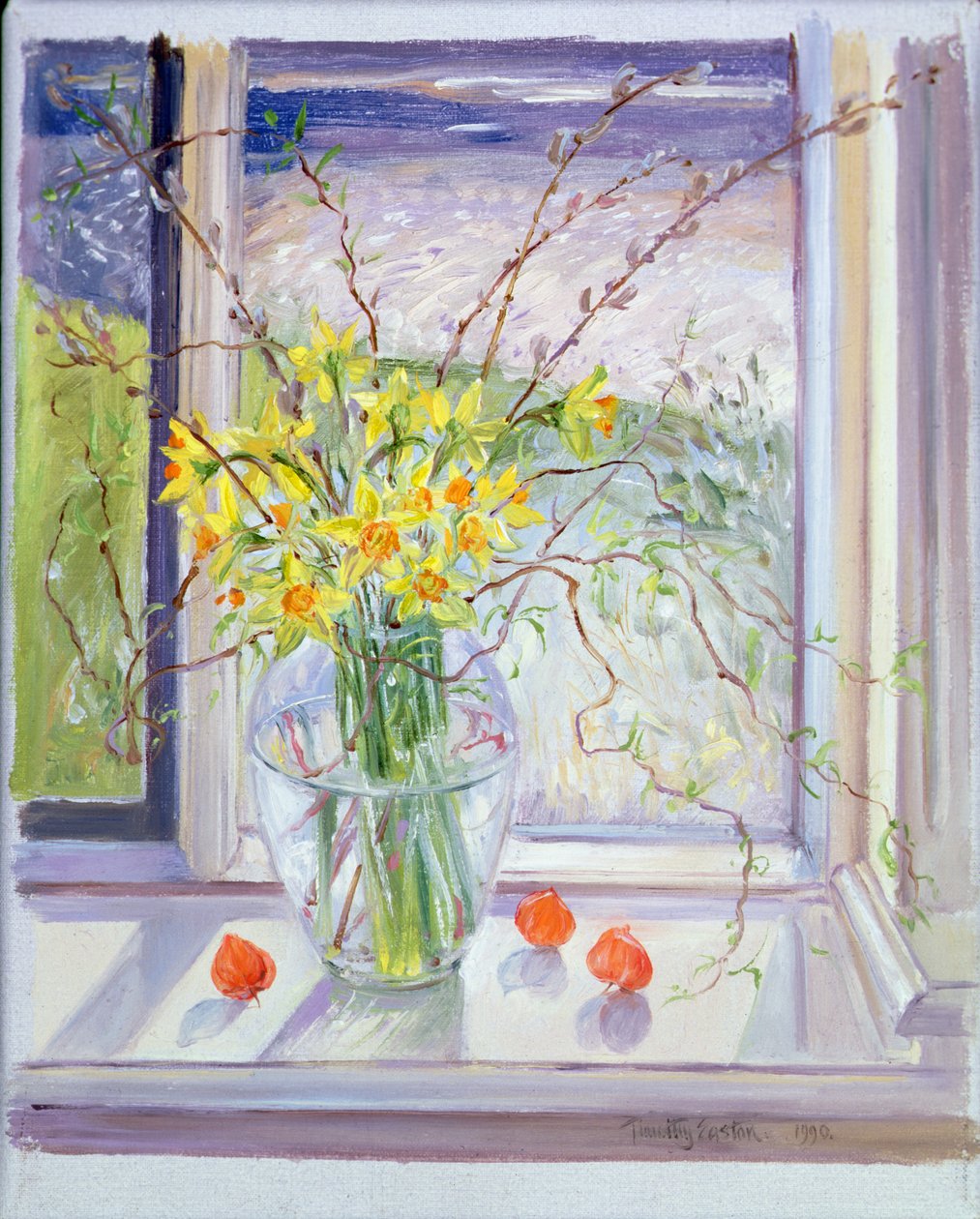 Ramas de sauce con narciso de Timothy Easton