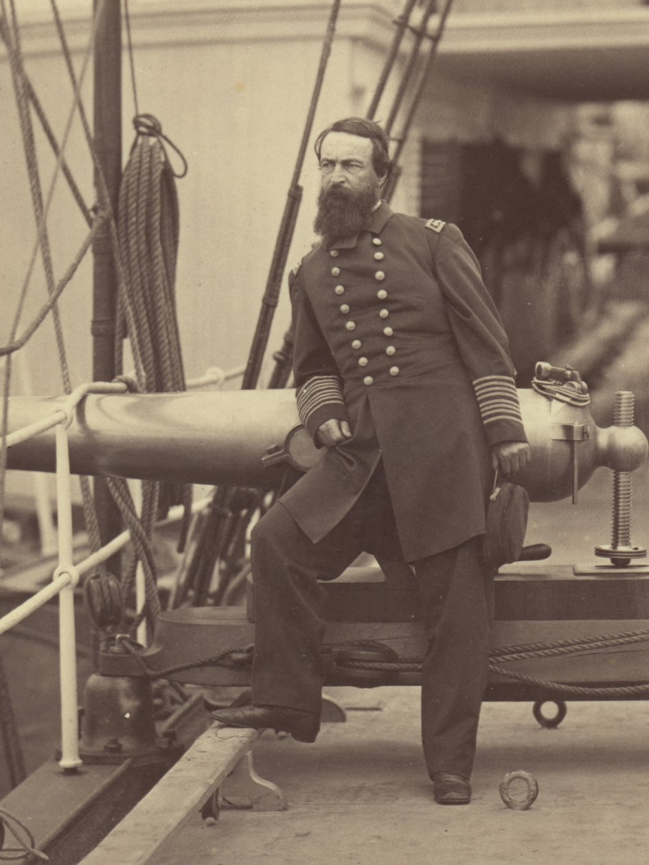 [Almirante David Dixon Porter en la cubierta de su buque insignia el "Malver" después de la victoria en Ft. Fisher, Carolina del Norte] de Timothy H. O