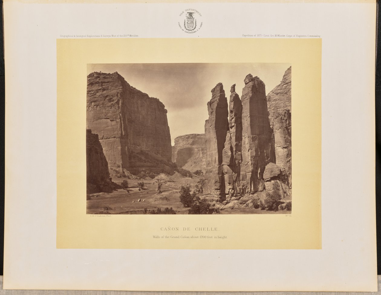 Cañón de Chelle. Las paredes del Gran Cañón tienen unos 1.200 pies de altura. de Timothy H. O