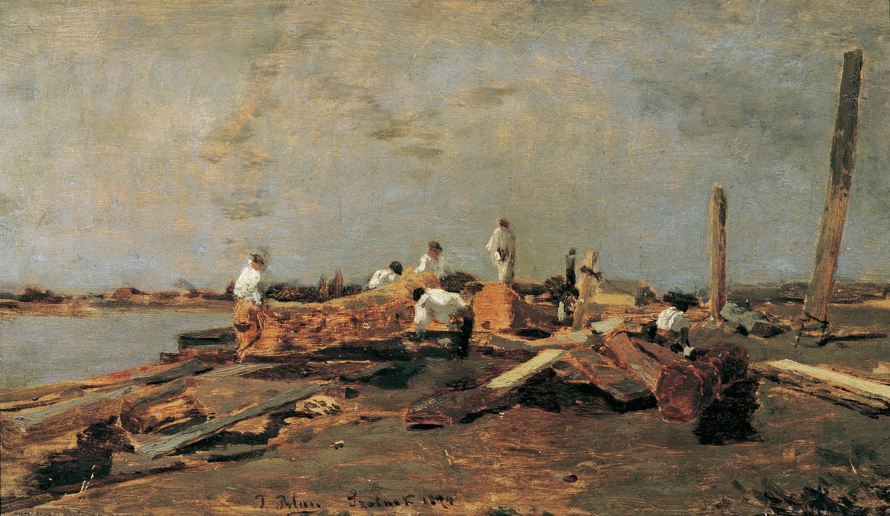 Vigas en el Tisza de Tina Blau