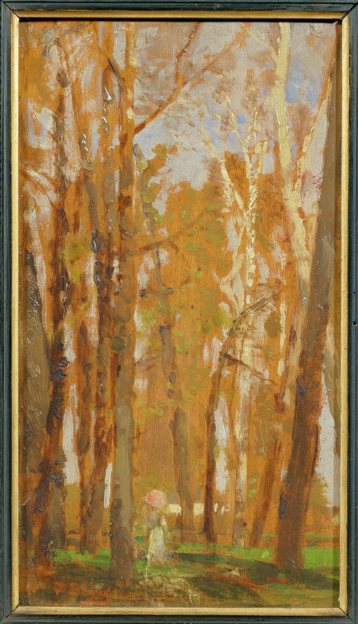 Spaziergang im Prater - Un paseo por los jardines del Prater ... (óleo sobre madera) de Tina Blau