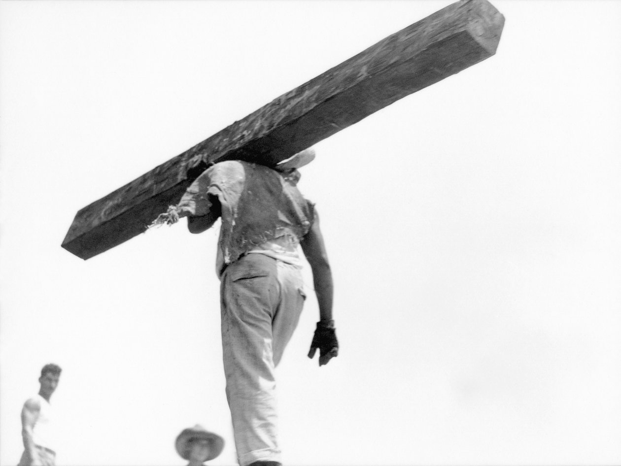 Trabajador de la construcción, Ciudad de México, 1927 de Tina Modotti