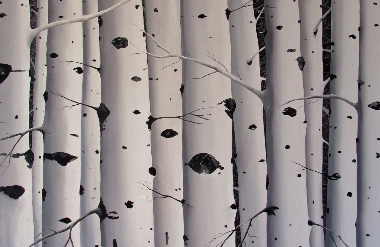 Abedules, 2017 (acrílico sobre lienzo) de Tina Palmer
