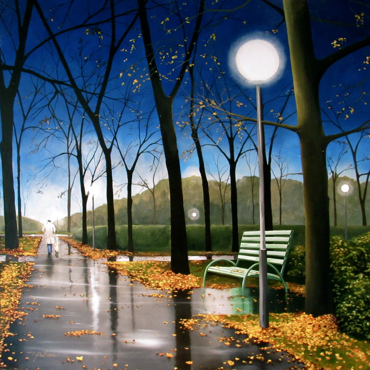 Paseo nocturno, 2016 (acrílico sobre lienzo) de Tina Palmer