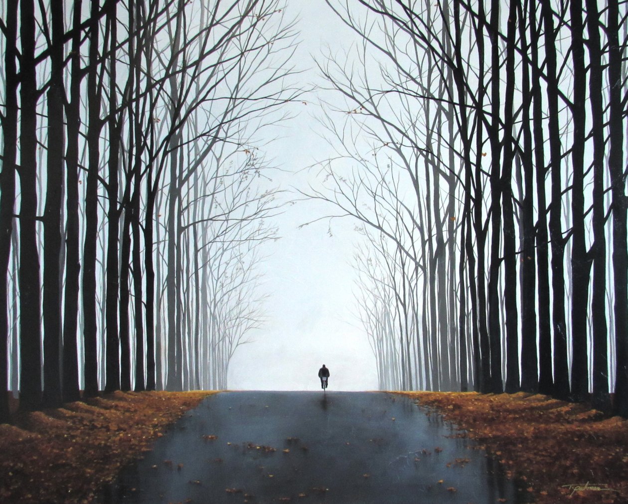 Morning Bike (acrílico sobre lienzo), 2016 de Tina Palmer