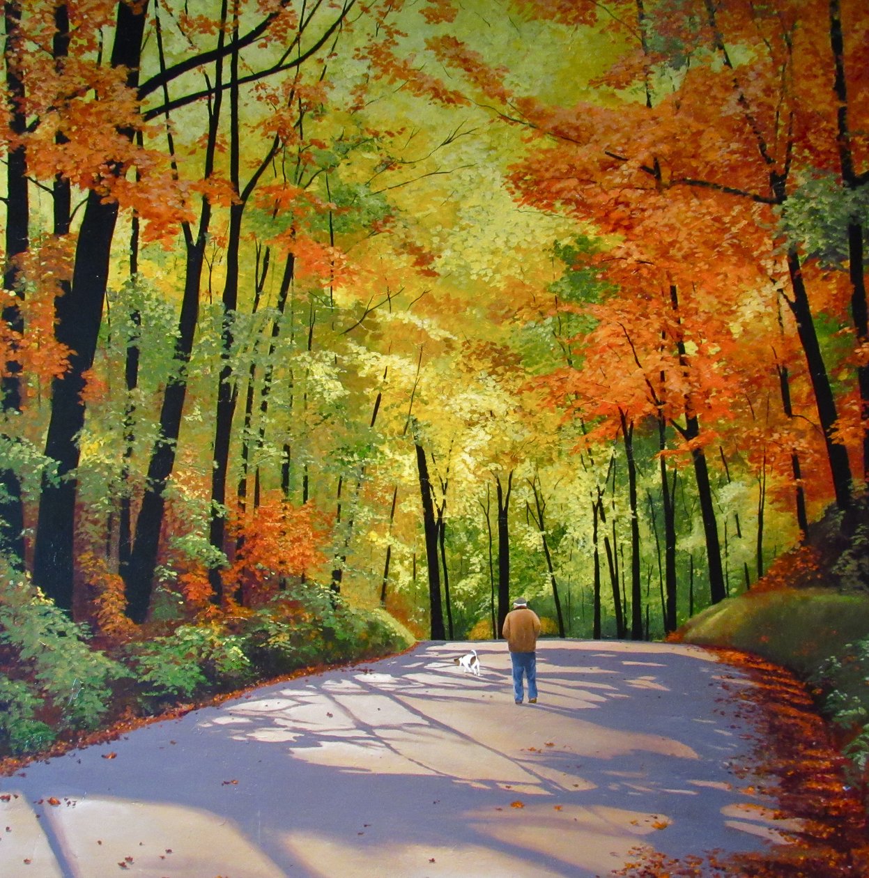 Caminando juntos, 2017 (acrílico sobre lienzo) de Tina Palmer