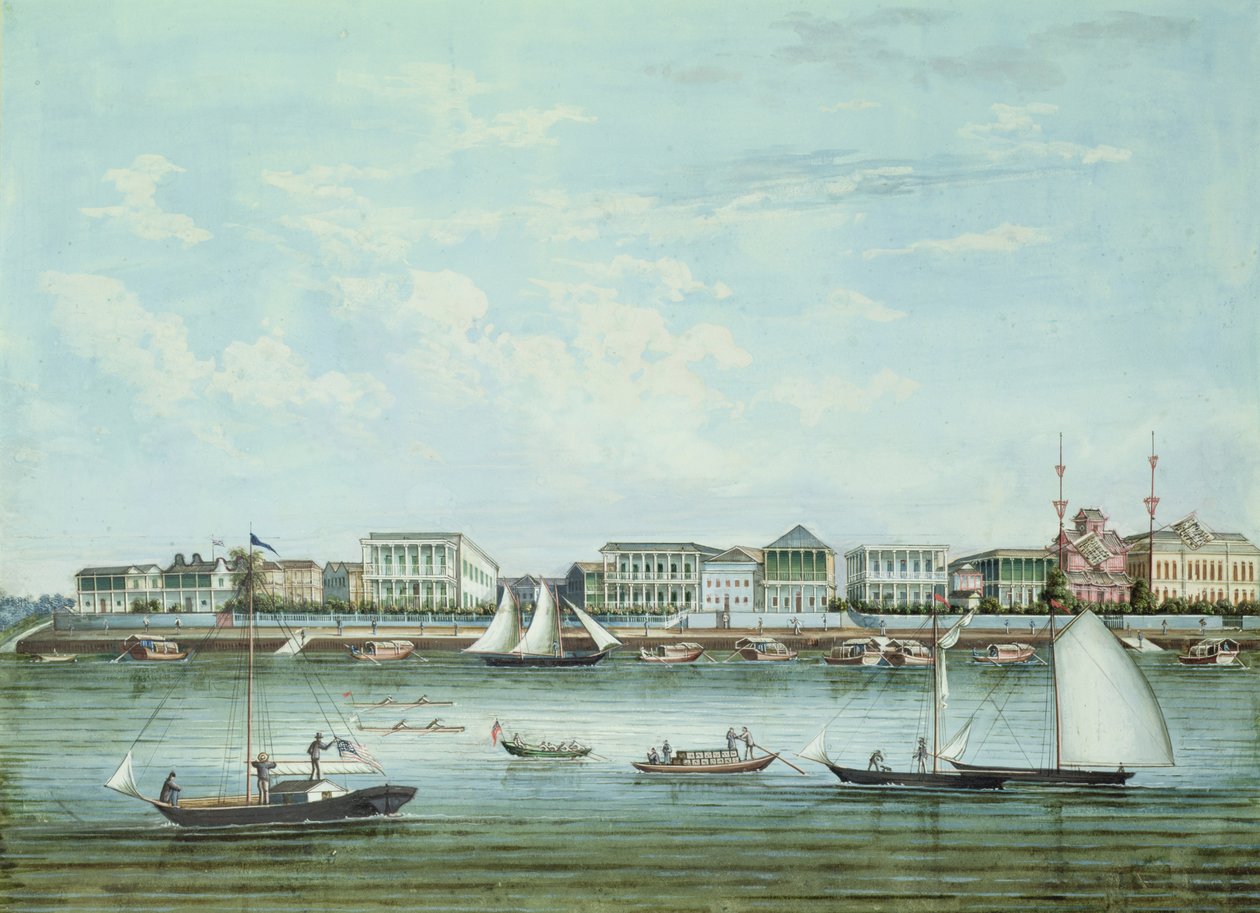 Vista de Shanghái, c.1860 de Tinqua