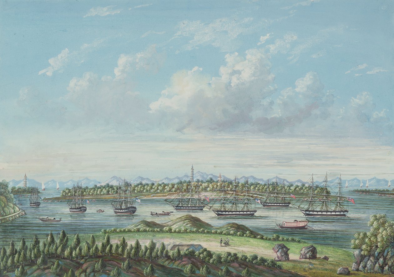 Vista de Whampoa, c.1860 de Tinqua