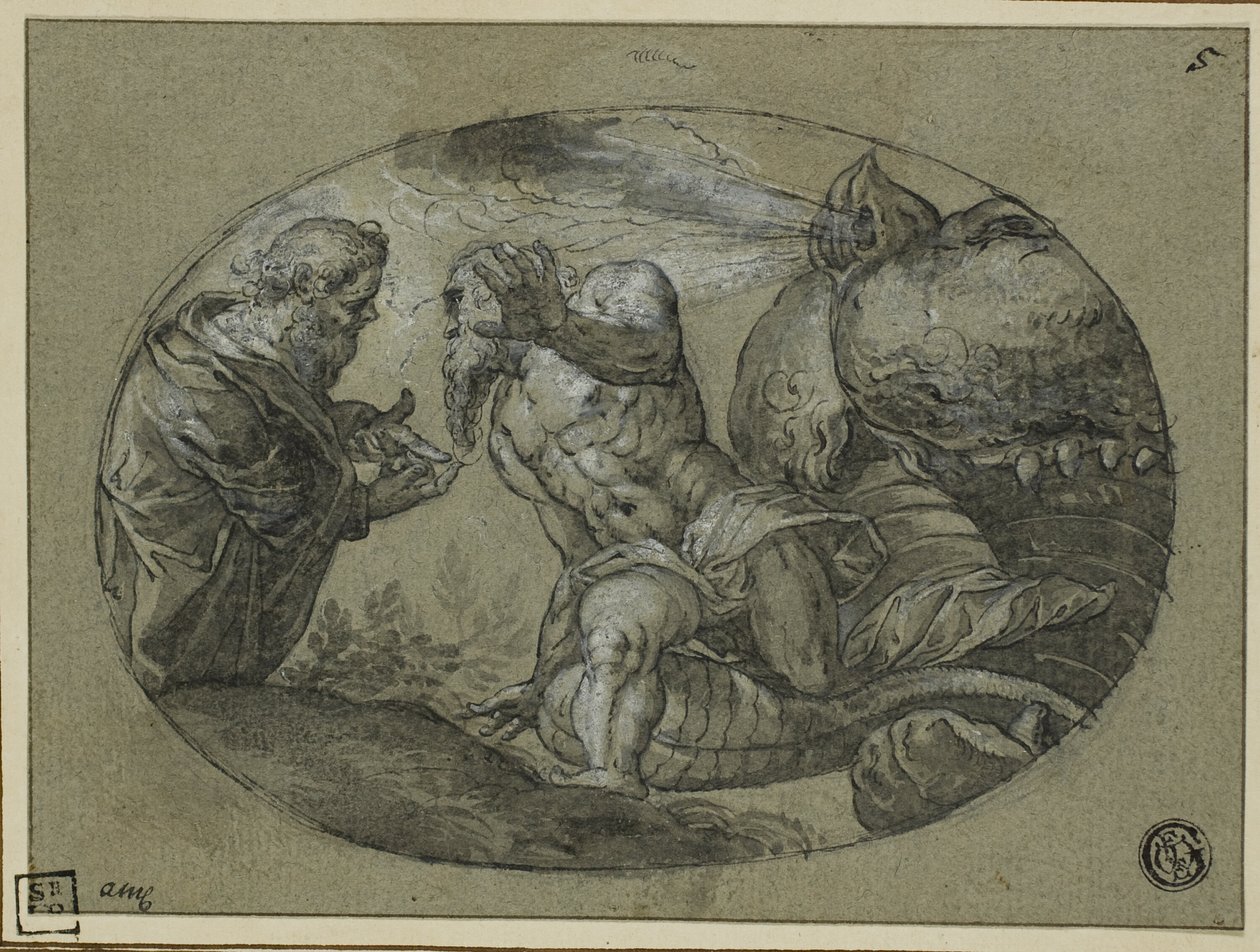Jonás arrojado por la ballena de Tintoretto
