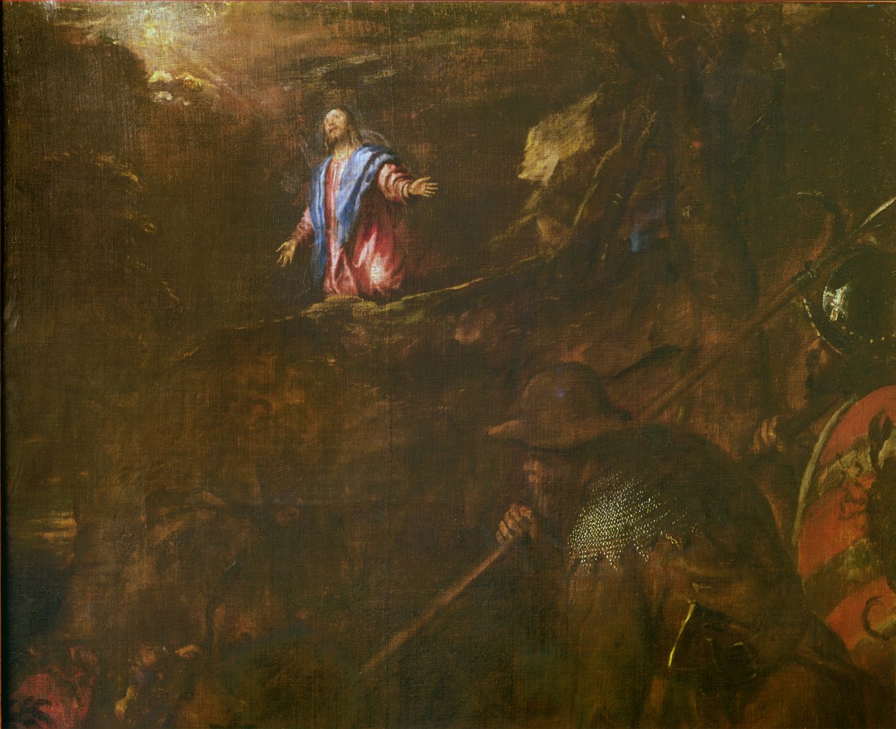 Cristo en el Jardín de los Olivos (detalle), 1562 de Tiziano Vecelli