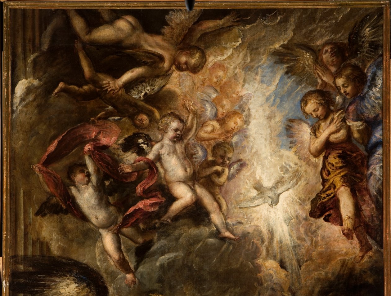 La Anunciación (detalle) de Tiziano Vecelli