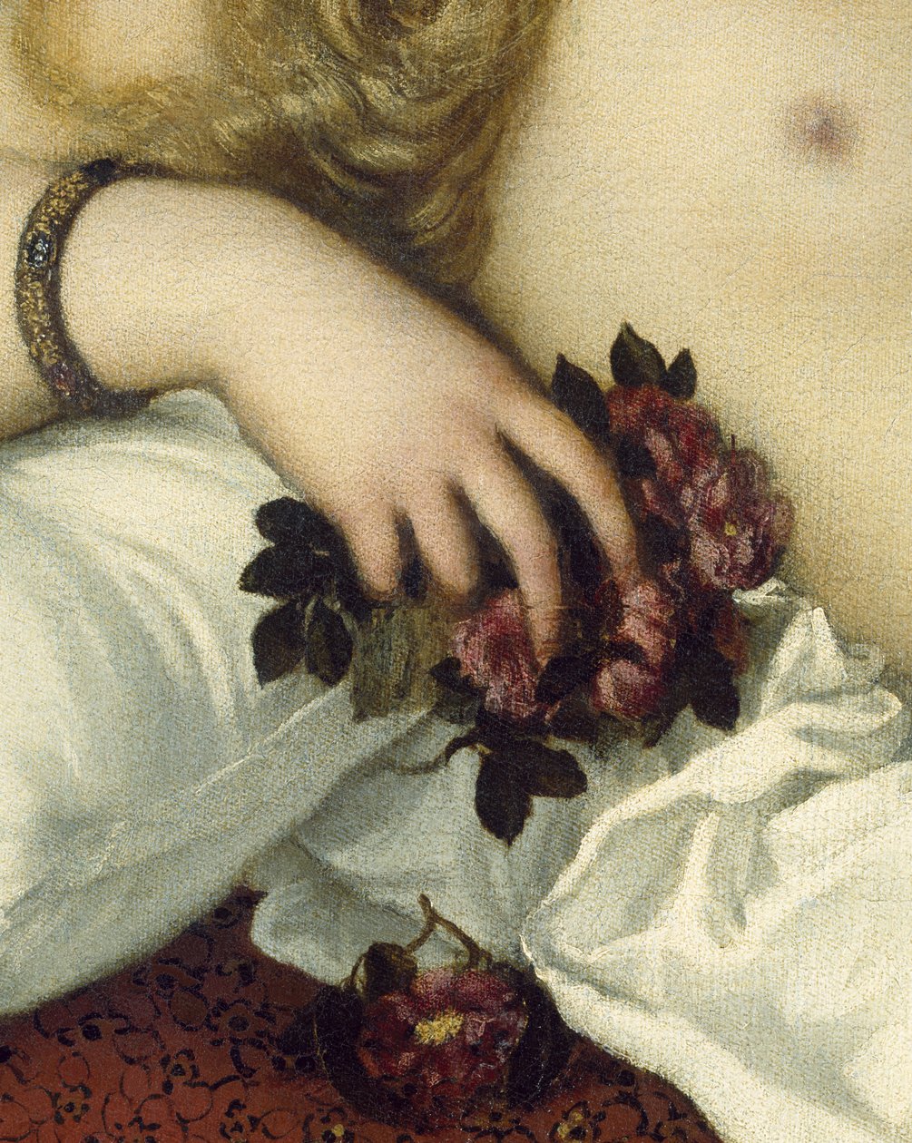 Venus de Urbino, antes de 1538 (detalle) de Tiziano Vecelli