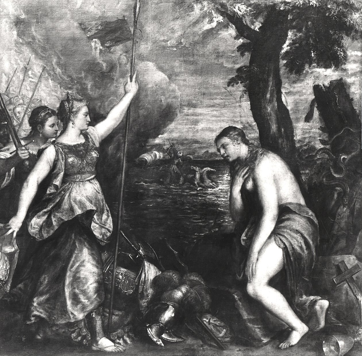La religión socorrida por España, 1572-75 de Tiziano Vecelli