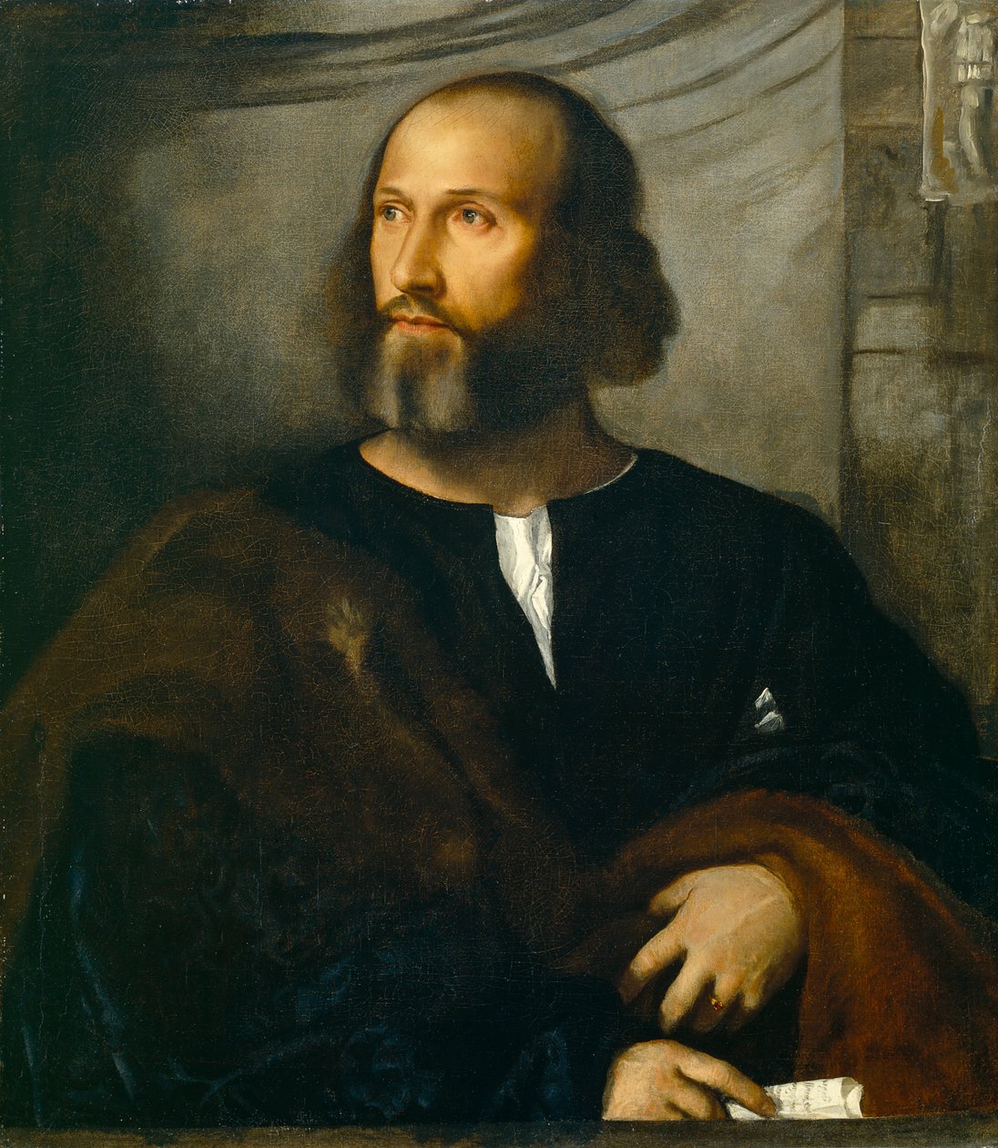 Retrato de un hombre con barba, c.1515 de Tiziano Vecelli