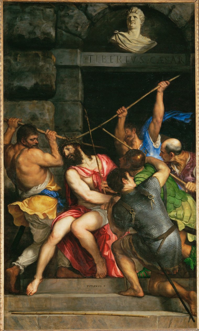 Cristo coronado con la corona de espinas ... de Titian (c.1488 1576)