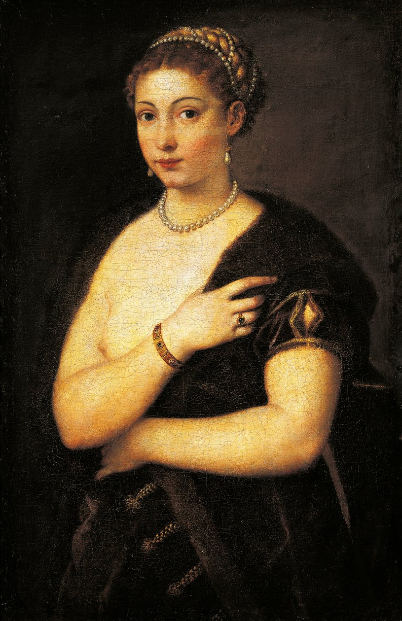 Chica con pieles de Titian (c.1488 1576)