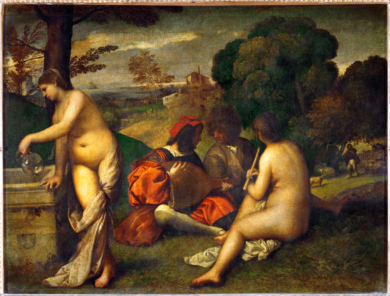 Le concert champetre - Un concierto al aire libre ... de Titian (c.1488 1576)