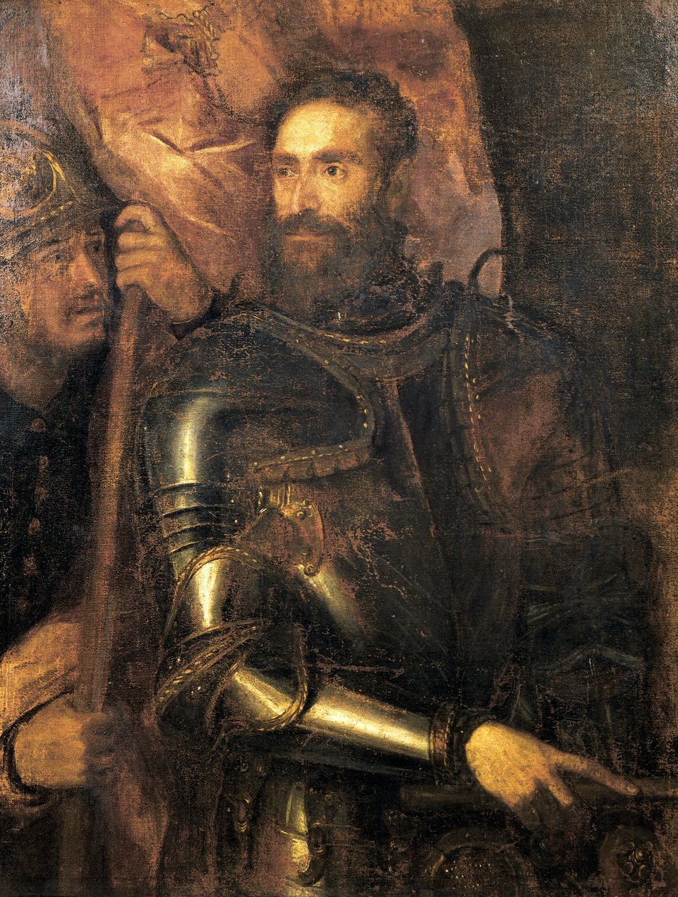 Retrato de Pierluigi Farnese con armadura, por Tiziano de Titian (c.1488 1576)