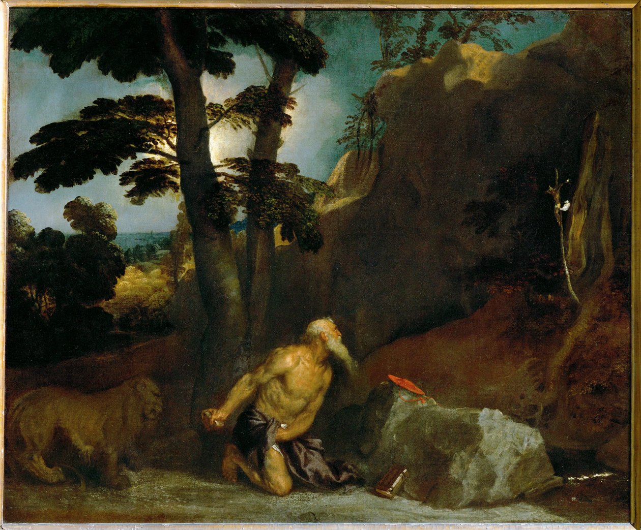 San Jerónimo, pintura probablemente encargada por Isabel de Este ... de Titian (c.1488 1576)