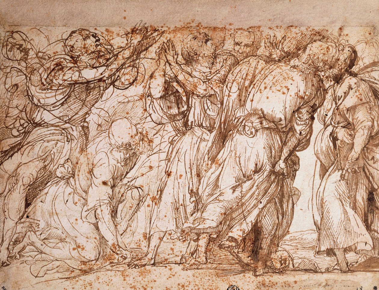 Estudio del grupo de los Apóstoles en la Iglesia de la Asunción de los Frari en Venecia de Titian (c.1488 1576)