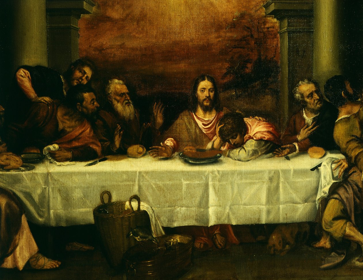 La Última Cena (detalle) de Titian (c.1488 1576)
