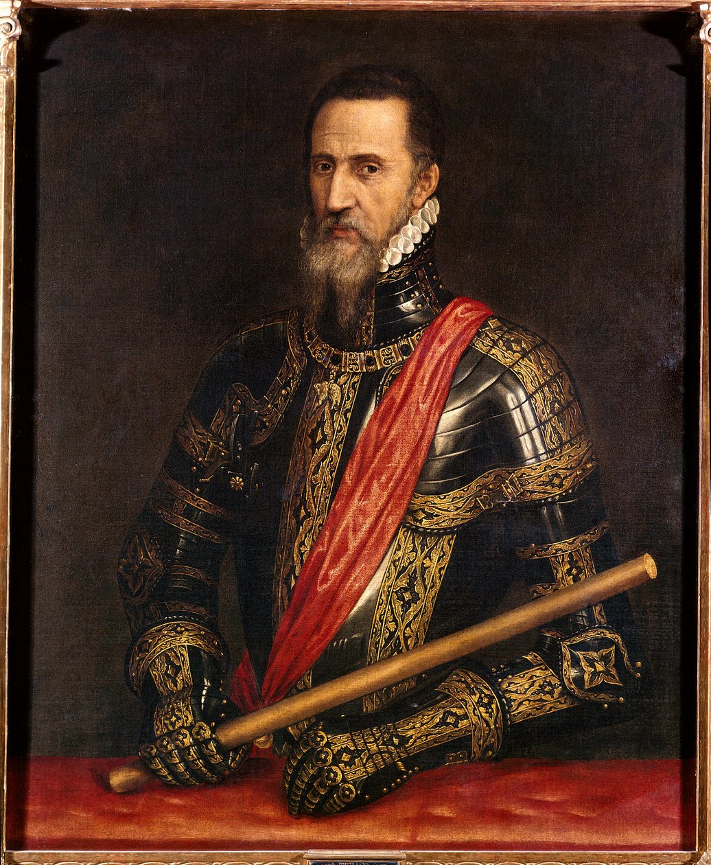 Retrato de Fernando Álvarez de Toledo, Duque de Alba, Gobernador de Flandes de Tiziano Vecelli