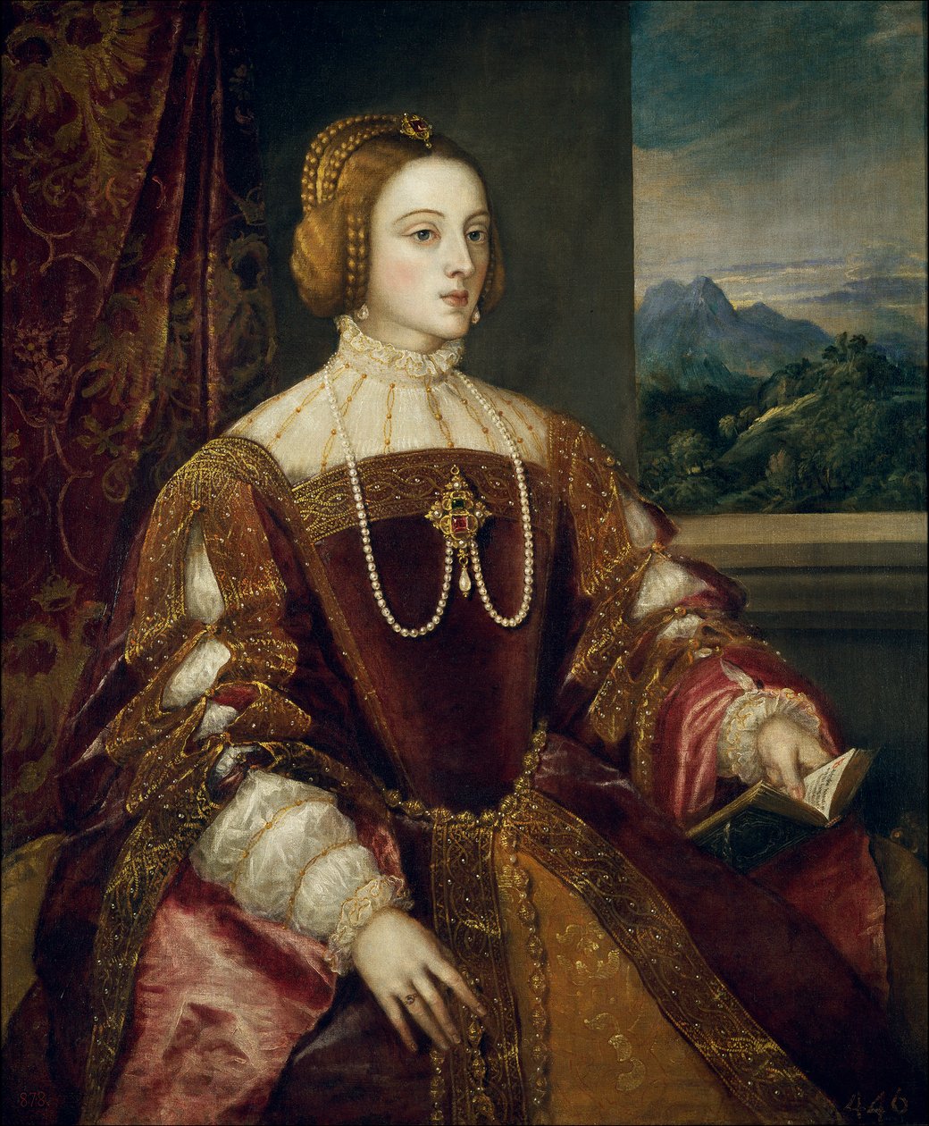 Retrato de la Emperatriz Isabel de Portugal (1503-1539). Pintura de Tiziano Vecellio, llamado el Tiziano (1485-1576) 1548 de Tiziano Vecelli