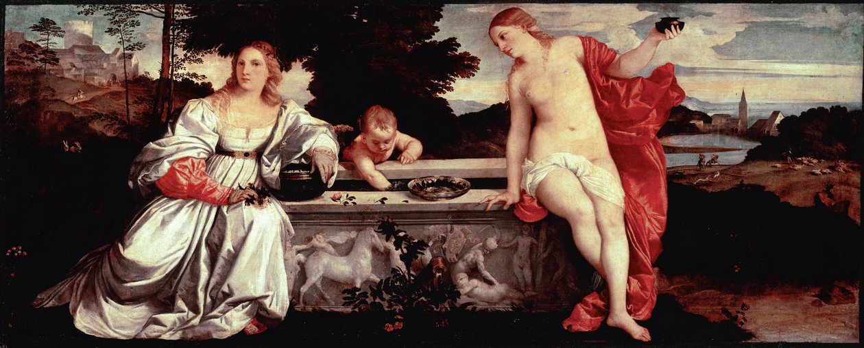 Amor sagrado y amor profano de Tiziano Vecelli
