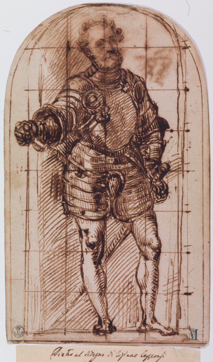 Estudio para el retrato del duque de Urbino (pluma y tinta sobre papel) de Titian (c.1488 1576)