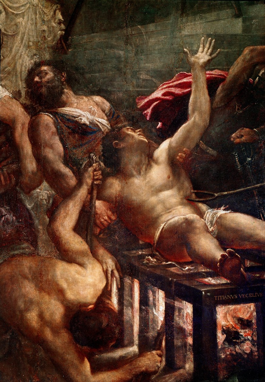 El martirio de San Lorenzo (detalle) de Titian (c.1488 1576)