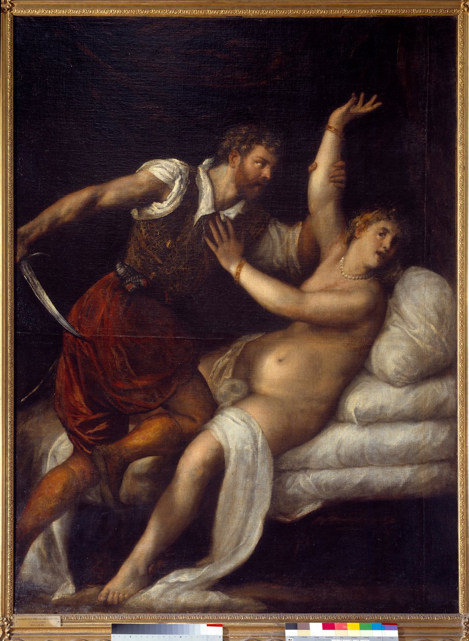 El rapto de Lucrecia o Tarquino y Lucrecia de Tiziano Vecelli