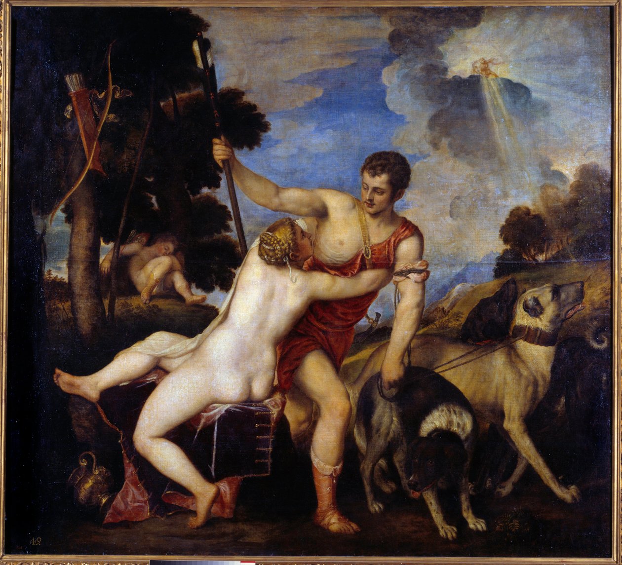 Venus y Adonis (pintura de Tiziano Vecellio) de Tiziano Vecelli