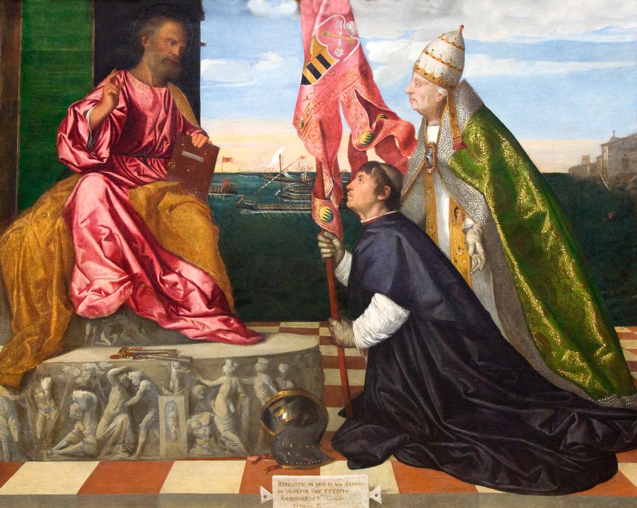 Holandés: Jacopo Pesaro, obispo de Pafos, presentado por el papa Alejandro VI Borgia a San Pedro Jacopo Pesaro, obispo de Pafos, presentado por el papa Alejandro VI a San Pedro de Titian