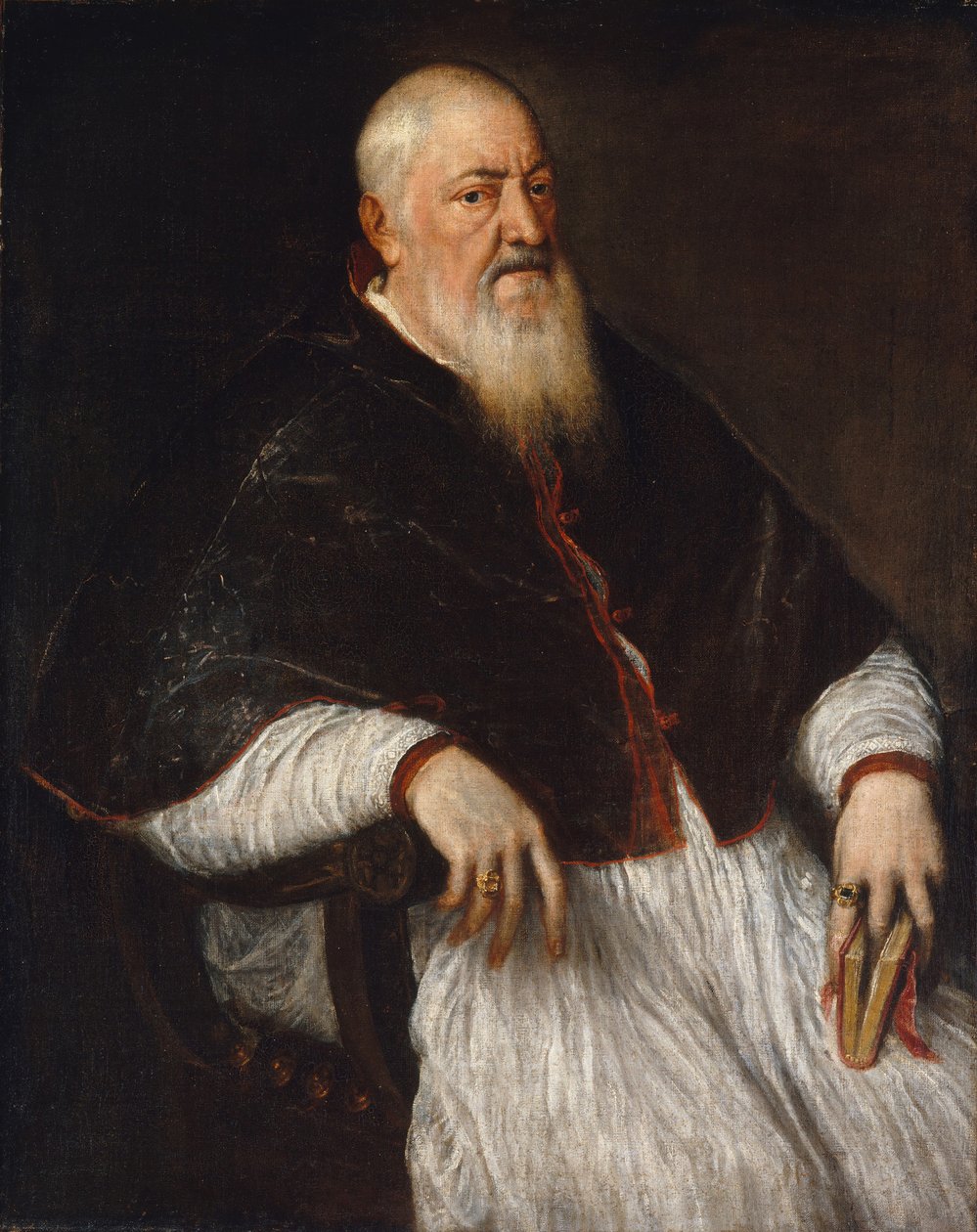 Filippo Archinto nacido alrededor de 1500, fallecido en 1558, Arzobispo de Milán de Tiziano Vecelli