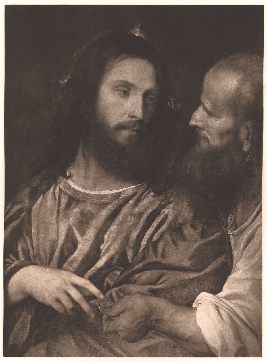 Alemán: Der Zinsgroschen El dinero del tributo de Titian
