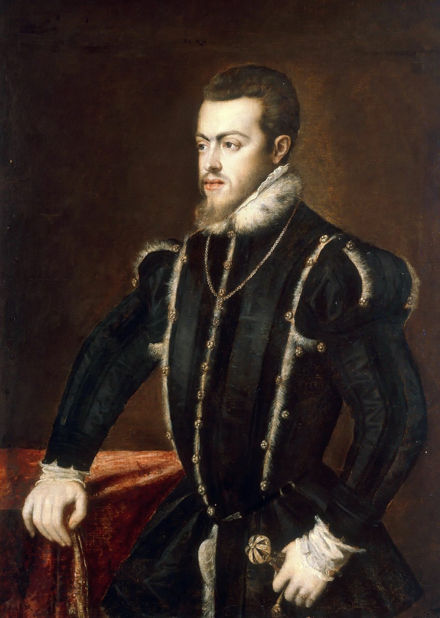 Retrato de Felipe II 1527-1598, Rey de España y Portugal, ca 1553 de Titian