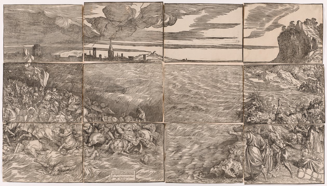 La sumersión del ejército del faraón en el Mar Rojo de Titian