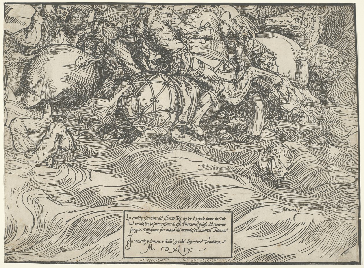 Sumersión del ejército del Faraón en el Mar Rojo de Titian