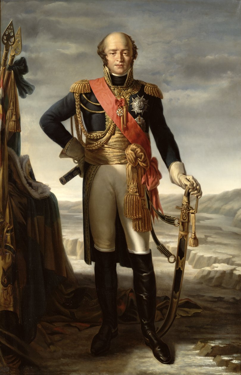 Retrato de Louis Nicolas Davout (1770-1823) Príncipe de Eckmuhl, Duque de Auerstaedt y Mariscal de Francia, c.1852 de Tito Marzocchi de Belluci