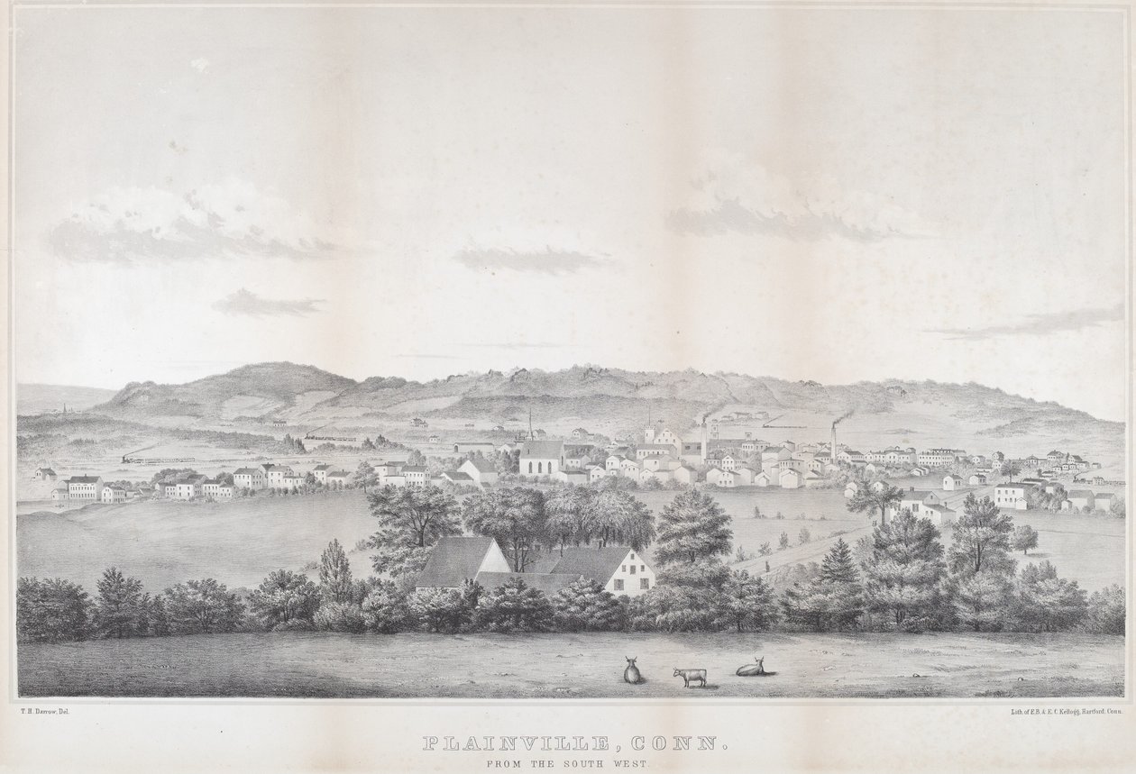 Plainville, Connecticut Desde el Suroeste de Titus H. Darrow