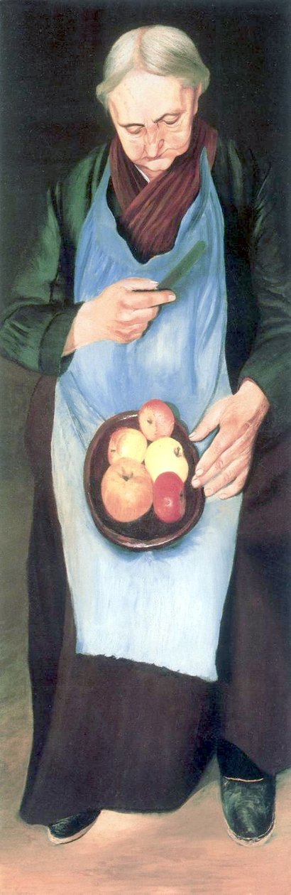 Anciana pelando una manzana de Tivadar Kosztka Csontvary