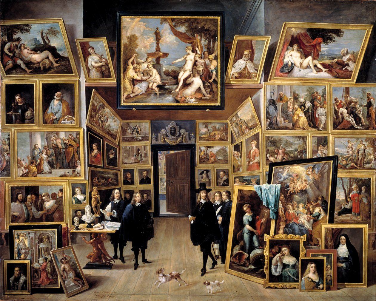 El archiduque Leopoldo Guillermo en su galería de pinturas en Bruselas de Tiziano Vecelli